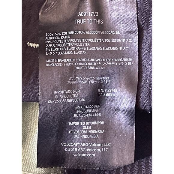 Volcom Green Chino Shorts Women’s Size 28 Skater Vibe Outdoors Summer Wear - Picture 11 of 12